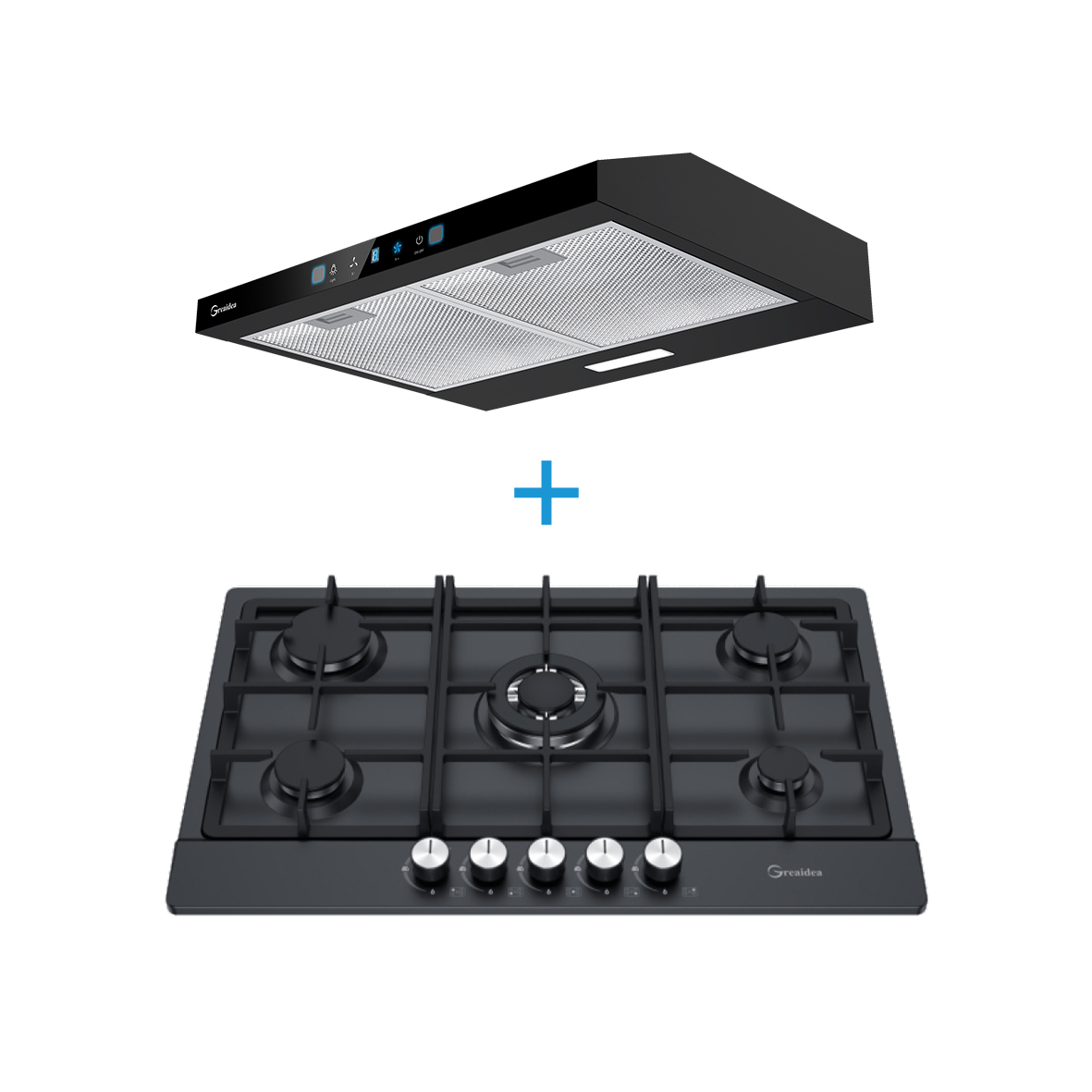 Greaidea Gas Hob & Range Hood Combo D