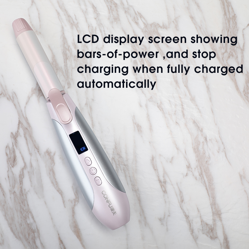 CONFU Wireless Rechargeable 2-in-1 Hair Straightener and Curler