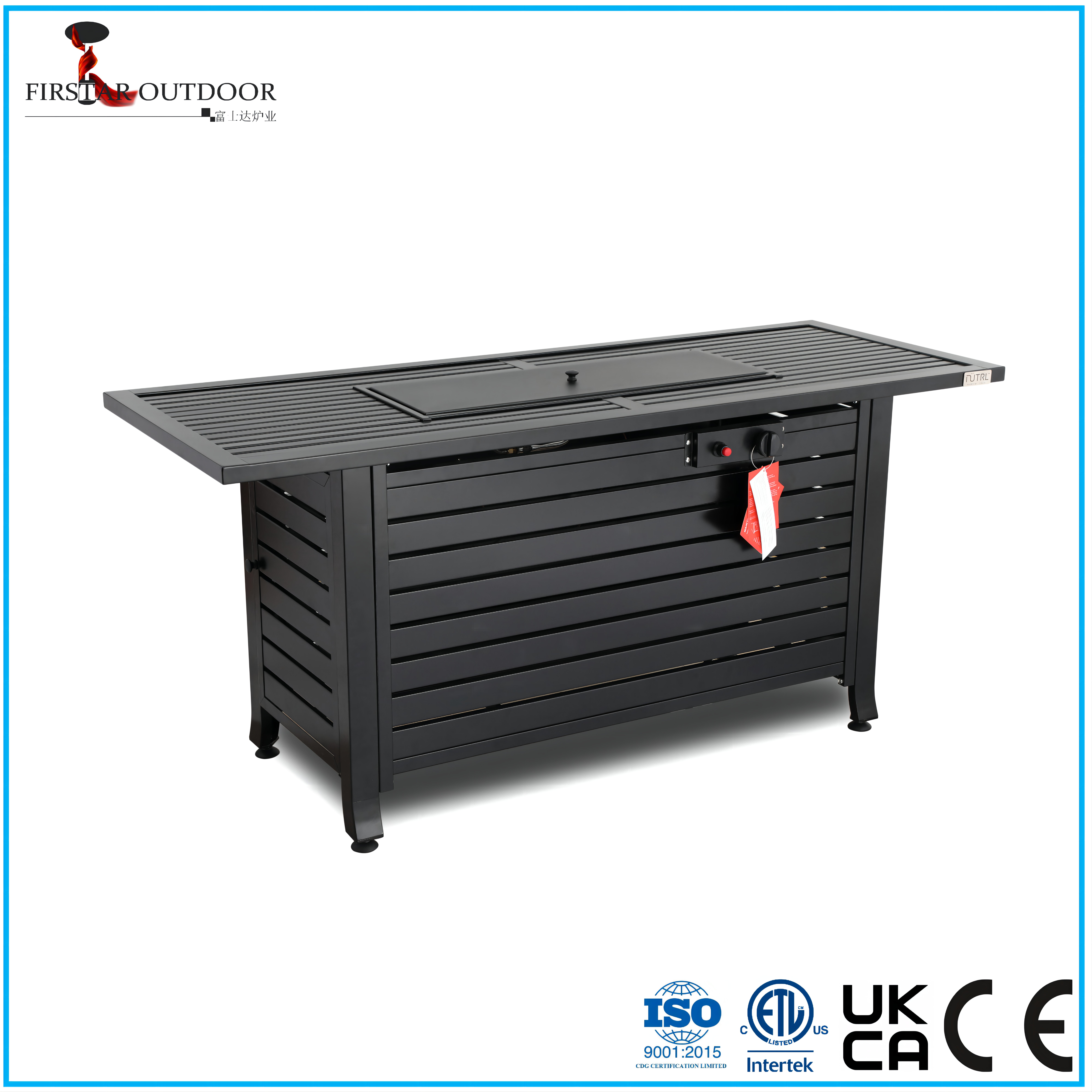 Outdoor 58 Inch Rectangle Fire Pit