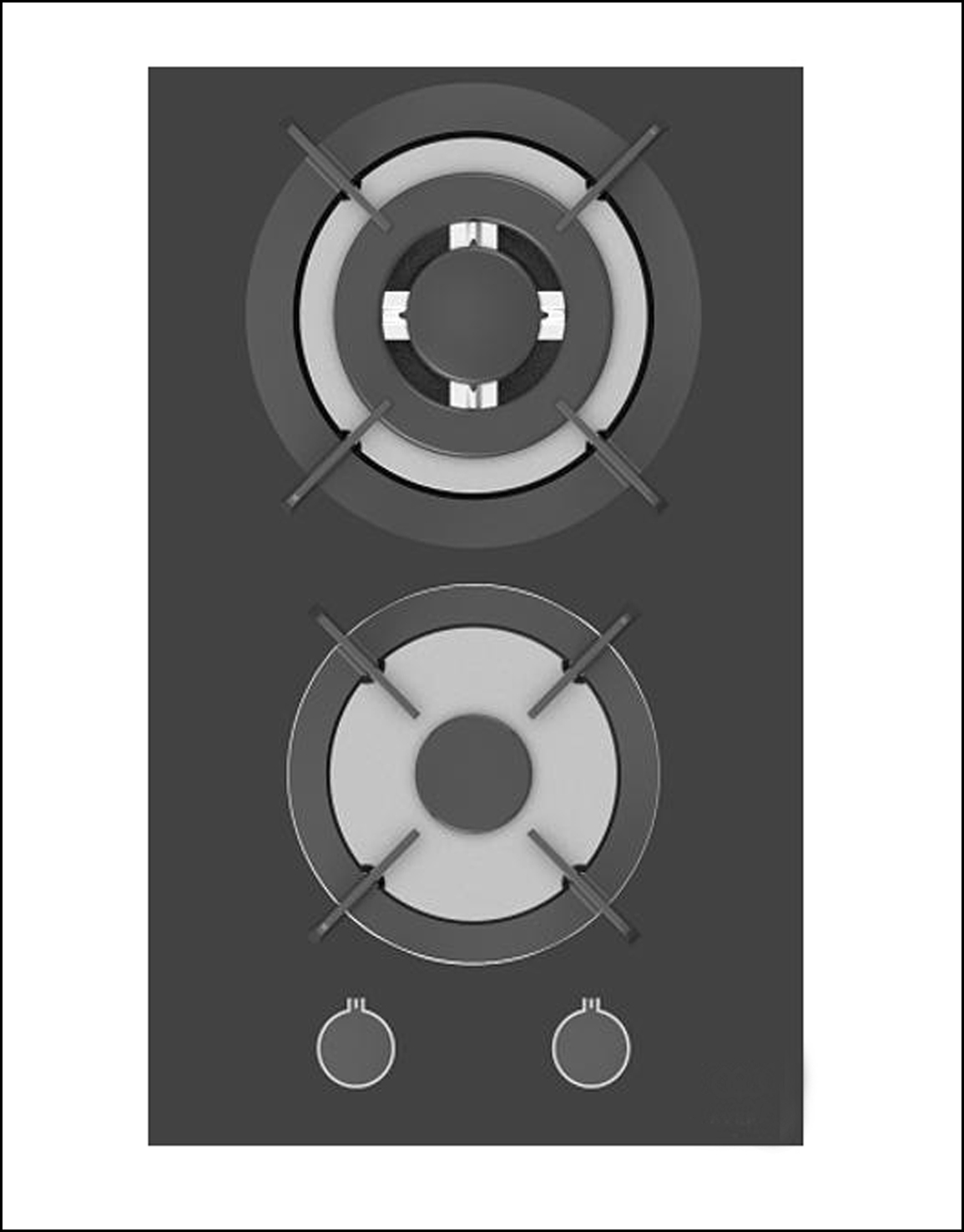 2 Burner Glass Gas Hob MGBG-312C3