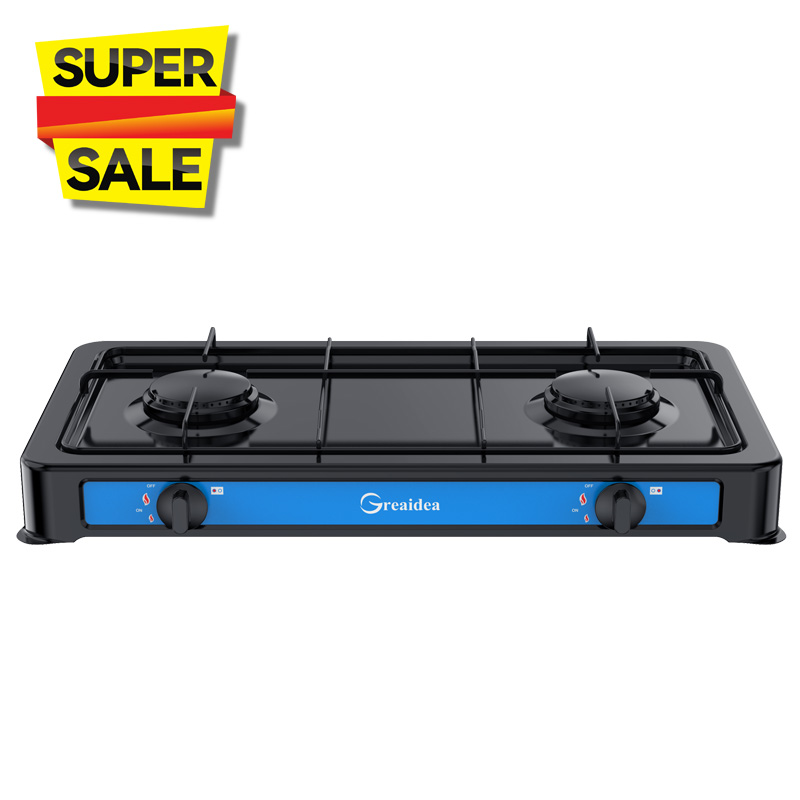 2-Burner Portable Gas Cooker with Painted Body