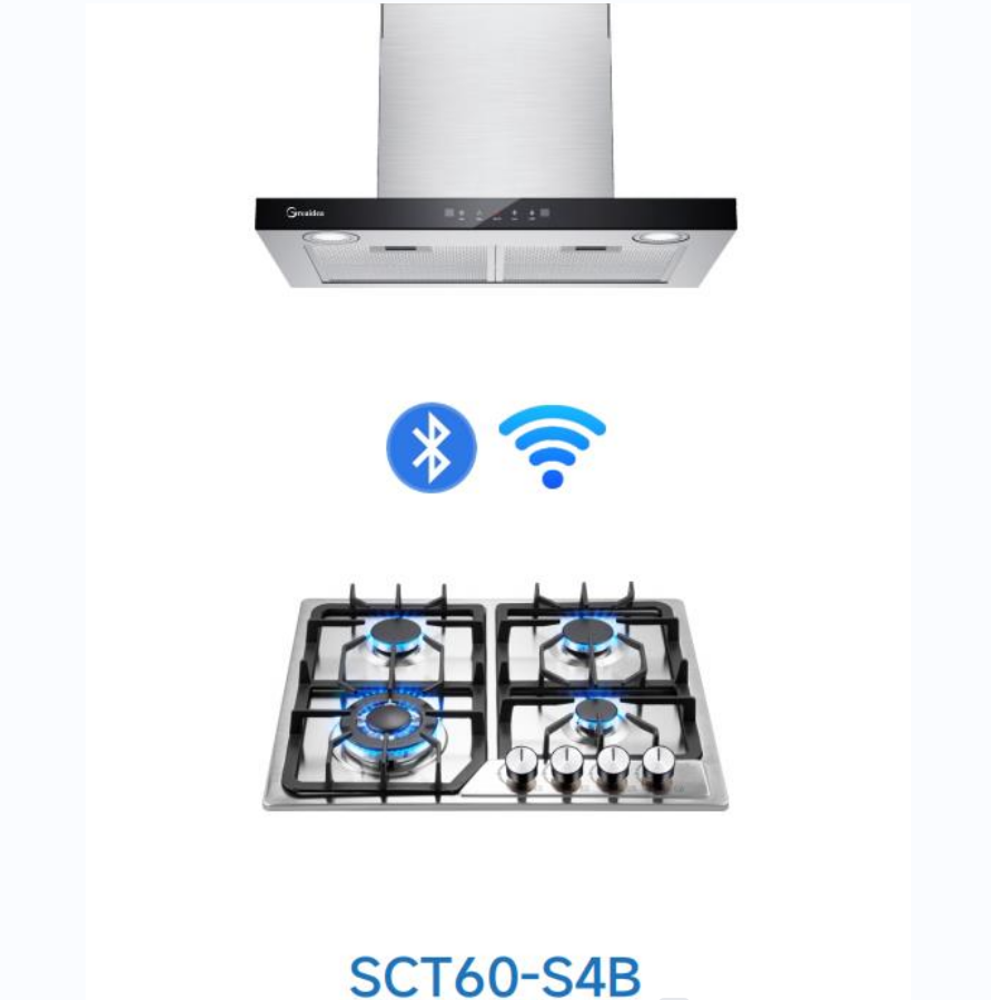 Combo Link Smart Range Hood with Gas Cooktop