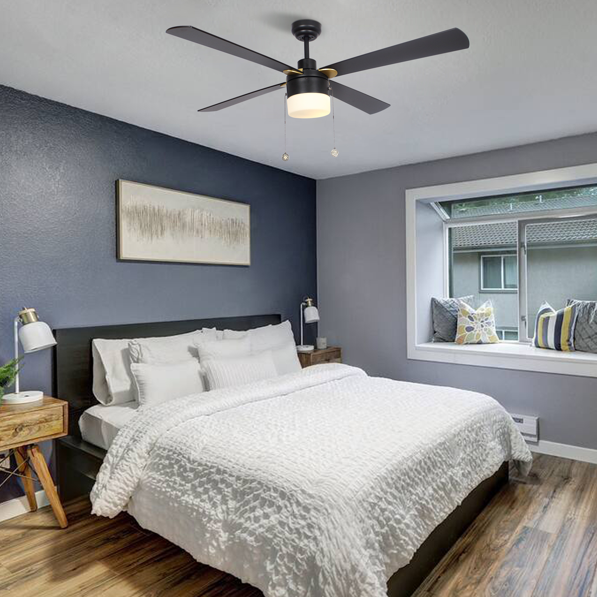 52 Inch AC Pull Chain Ceiling Fan
