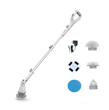 Electric Spin Scrubber 330rpm Cordless with 4 Brush Heads