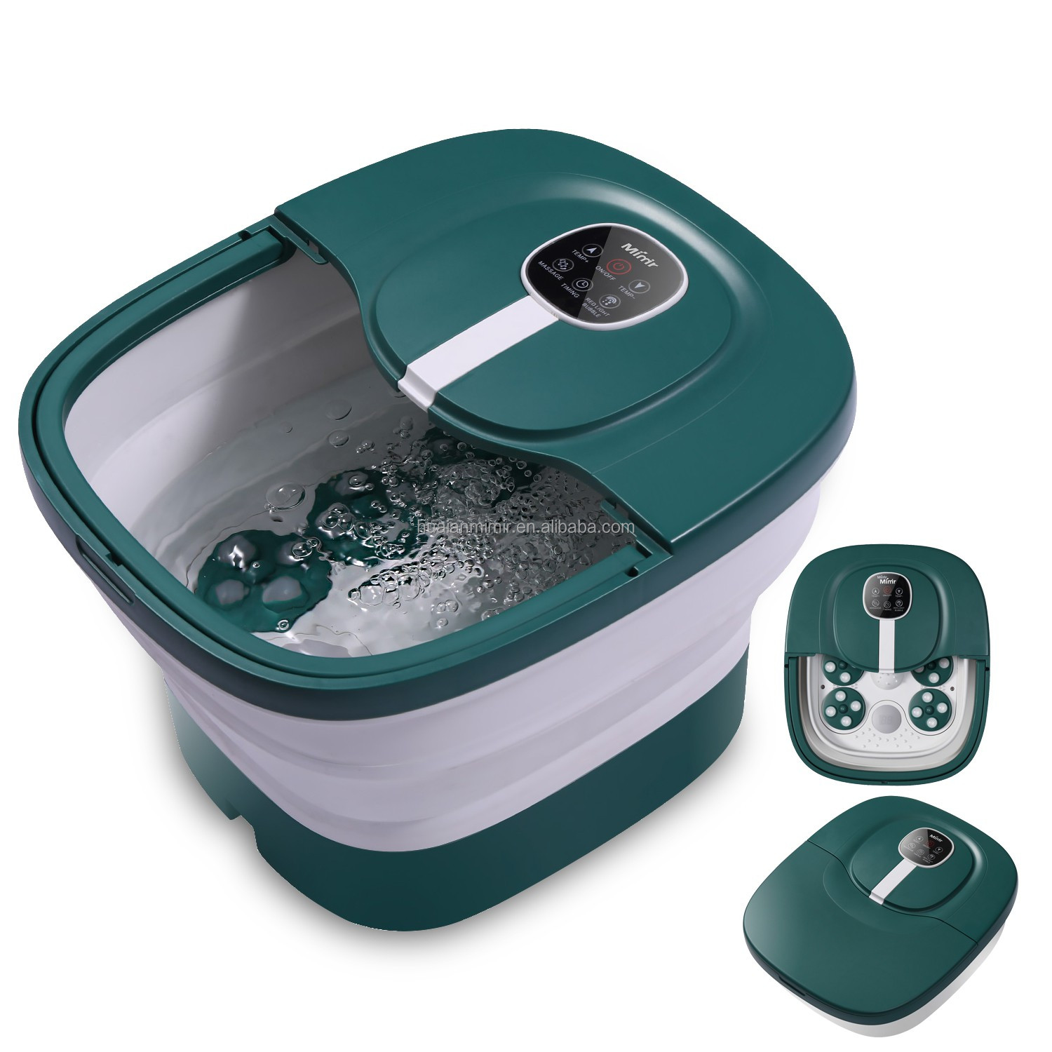 CE ETL Certified Fast Heating Collapsible Foot Bath with Remote and Bubble Jets