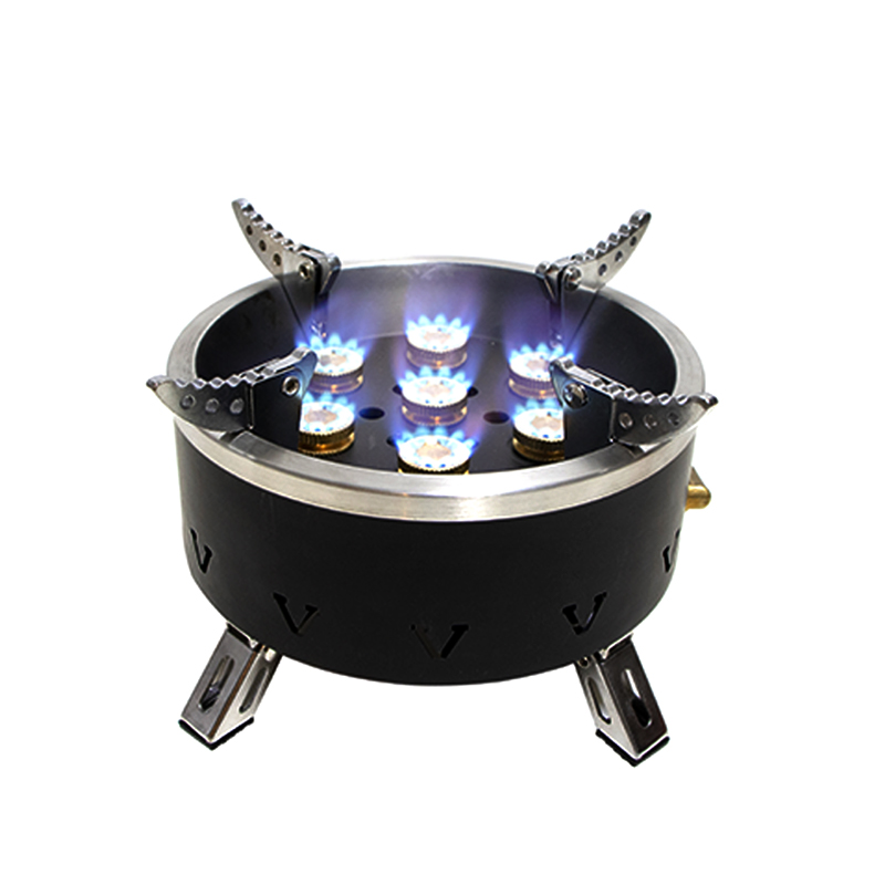 APG Matte Black Foldable Multifunction Portable Outdoor Gas Stove