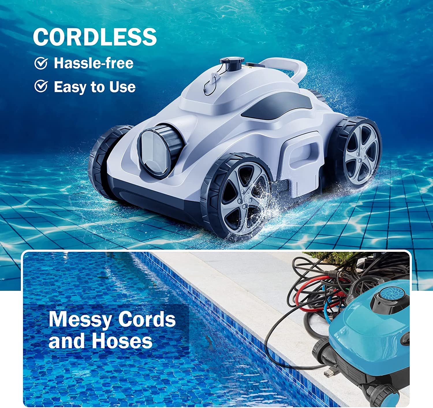 Cordless Robotic Swimming Pool Cleaner