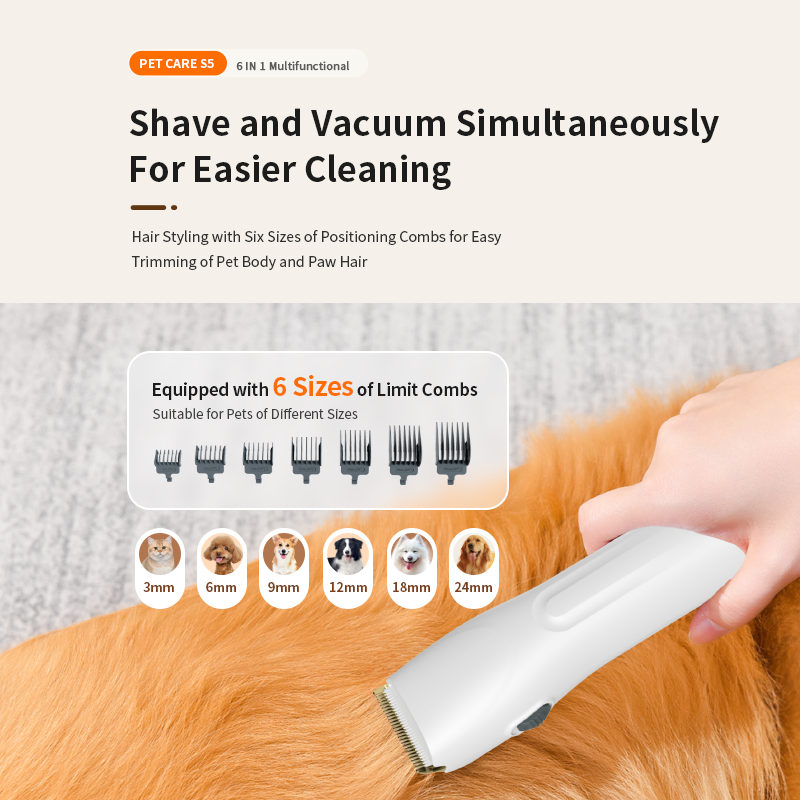 Schwarzwald 6-in-1 Pet Grooming Kit with Vacuum