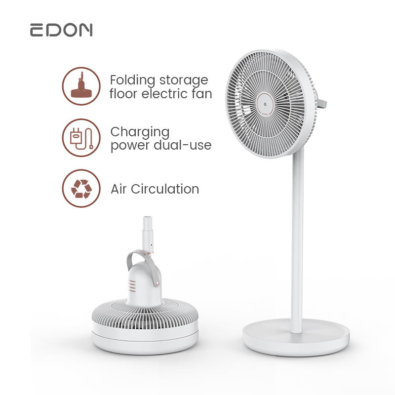 EDON E909 DC Rechargeable Pedestal Fan with Light