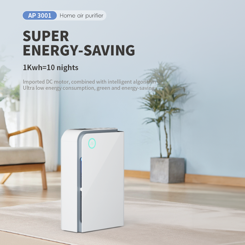 Portable Household HEPA Air Purifier with Activated Carbon
