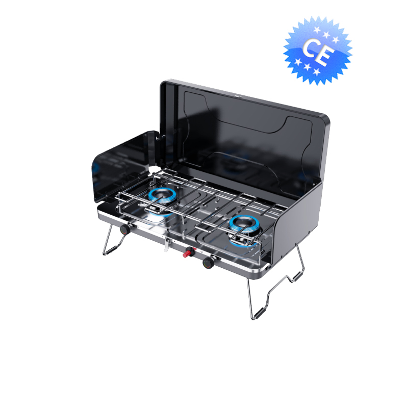 Camping 2-Burner Portable Gas Cooker SG-203-04