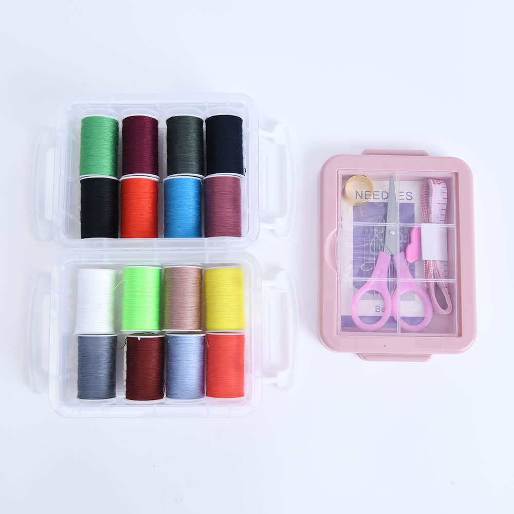 46-Piece Portable Sewing Kit with PU Leather Case