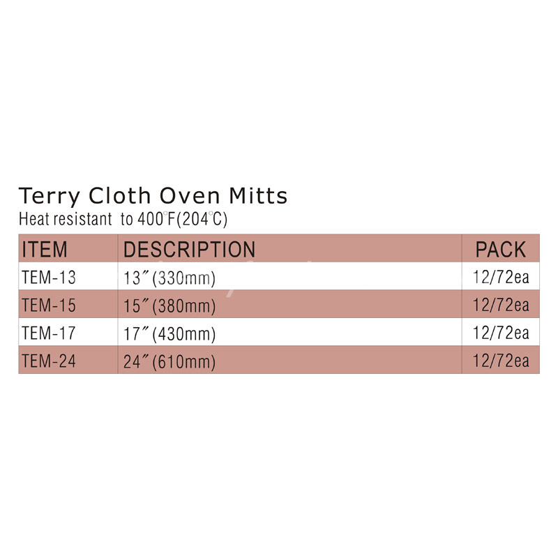 Terry Cloth Oven Mitts