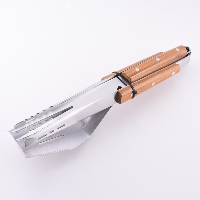 5-Piece Oak Wood Handle BBQ Tool Set