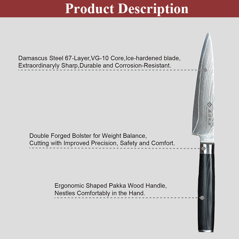 Chef's Knife Damascus Steel 8-inch