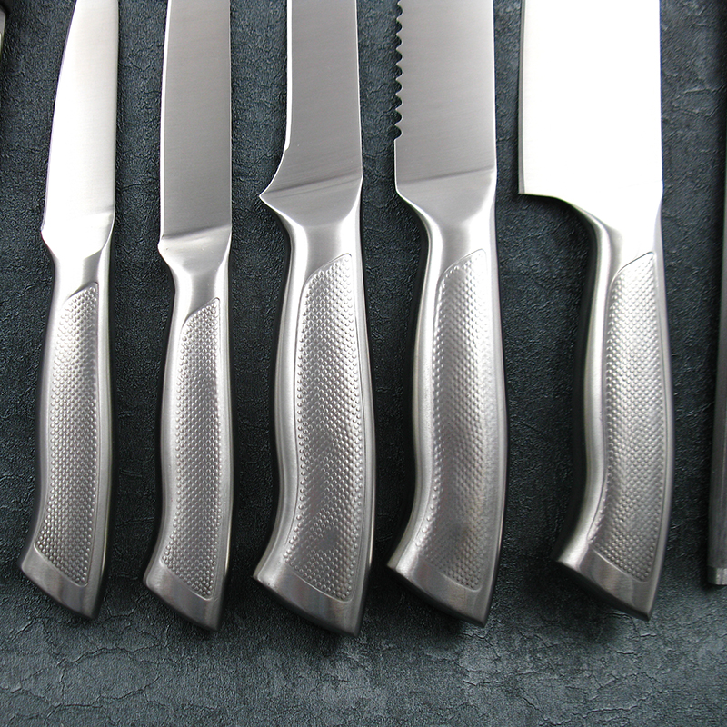 8-Piece Kitchen Knife Set with Rotating Acrylic Block