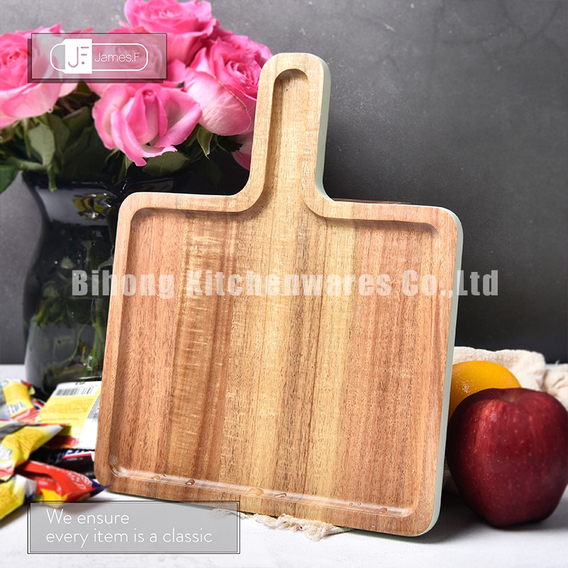 Paddle Shaped Acacia Wood Tray