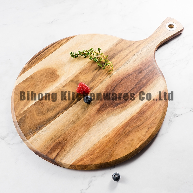 Acacia Wood Pizza Board with Handle