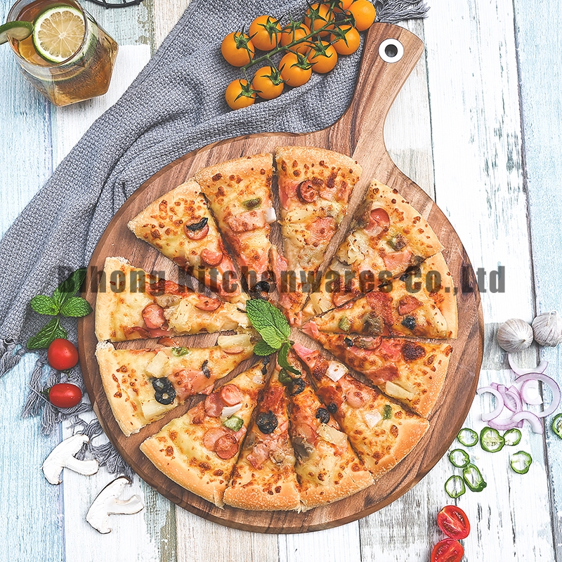 Acacia Wood Pizza Board Large with Handle