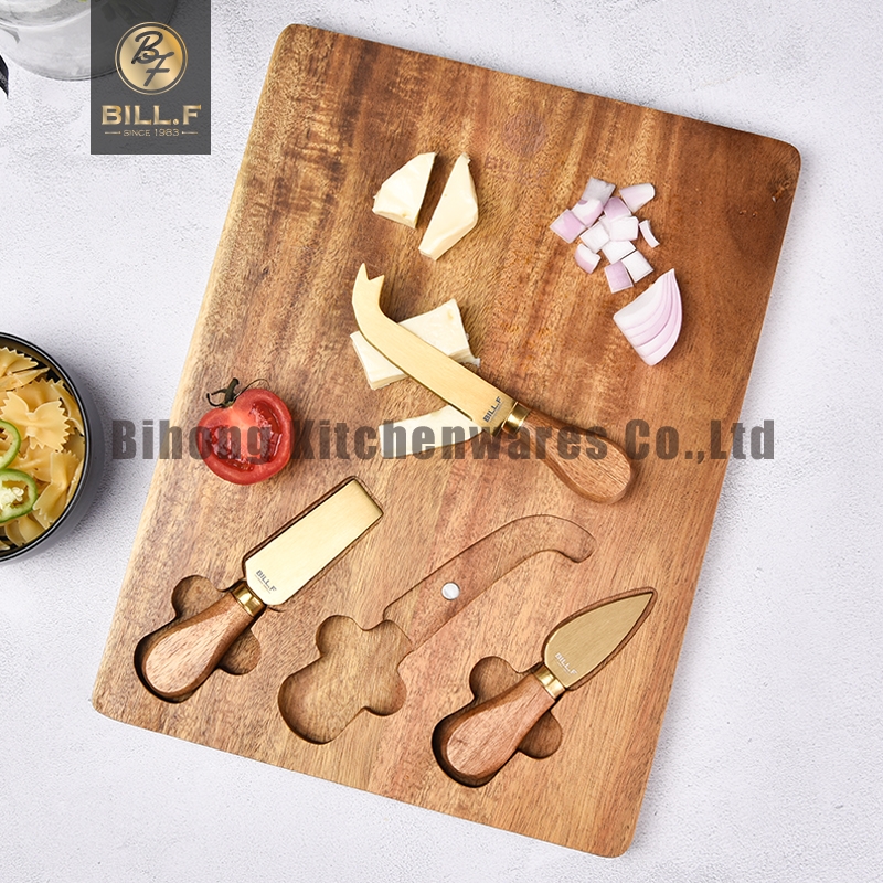 Cheese Board Set - 4 Piece Acacia Wood