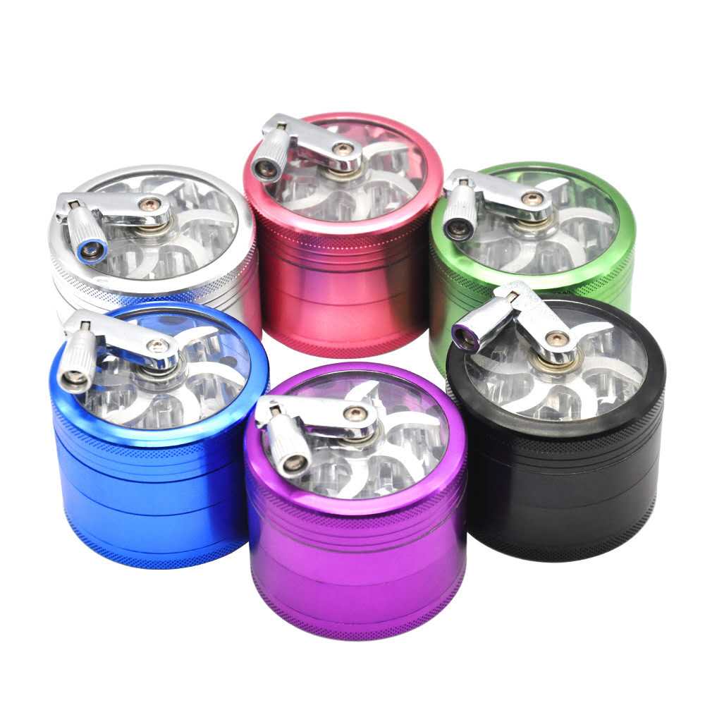 Aluminum Multi-Color 4-Layer Hand Spice Grinder