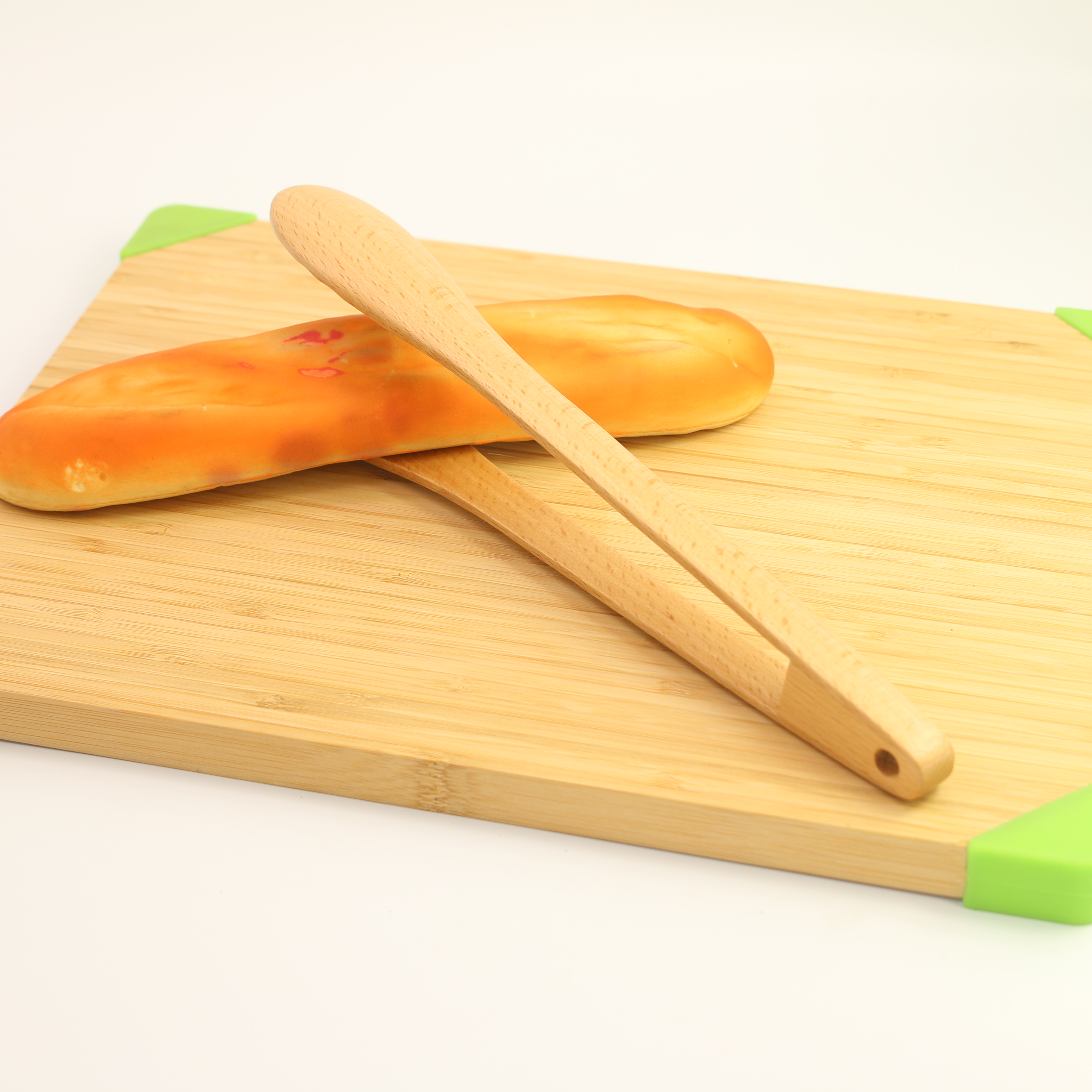 Bamboo Bread and Cheese Cutting Board with Silicone