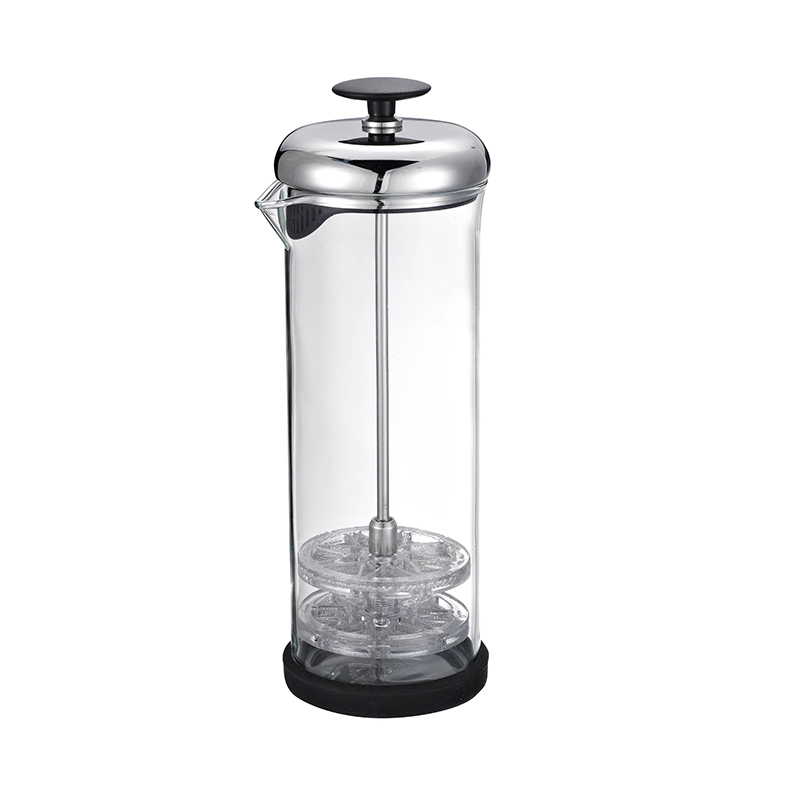 Manual Milk Frother Borosilicate Handheld Pitcher