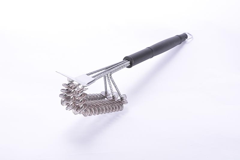 2-in-1 Grill Cleaning Brush with Scraper