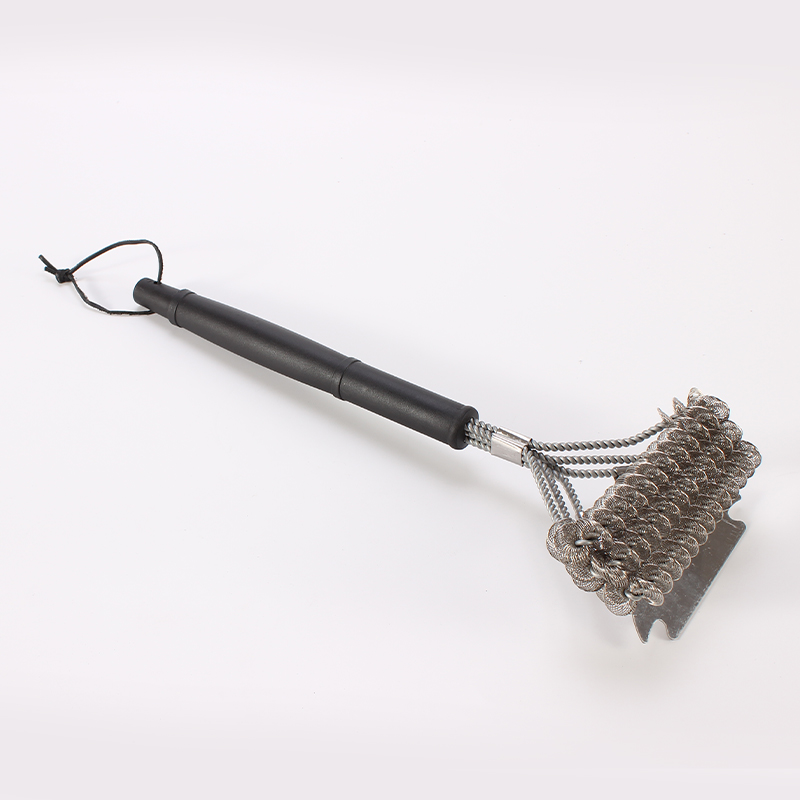 Bristle-Free Grill Brush with 3 Helix Design