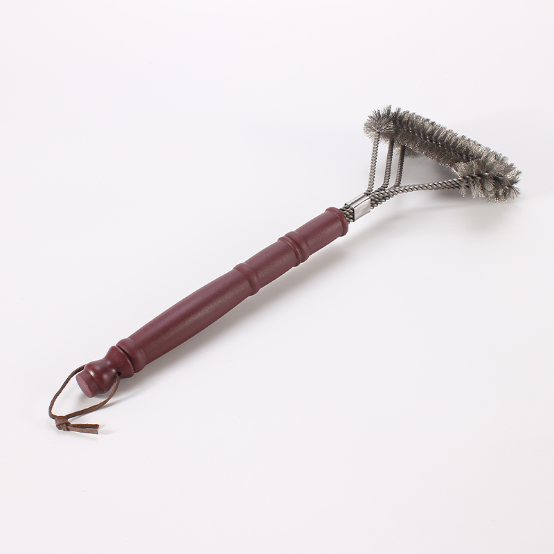 Stainless Steel BBQ Grill Brush with Wire Bristles