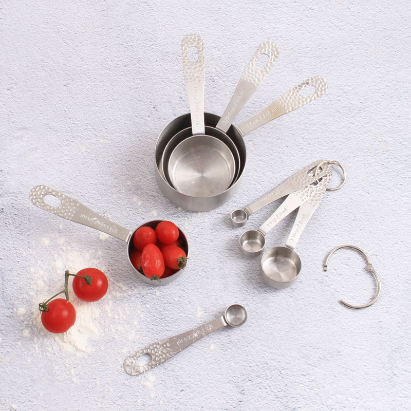 8-Piece Stainless Steel Measuring Cups and Spoons Set