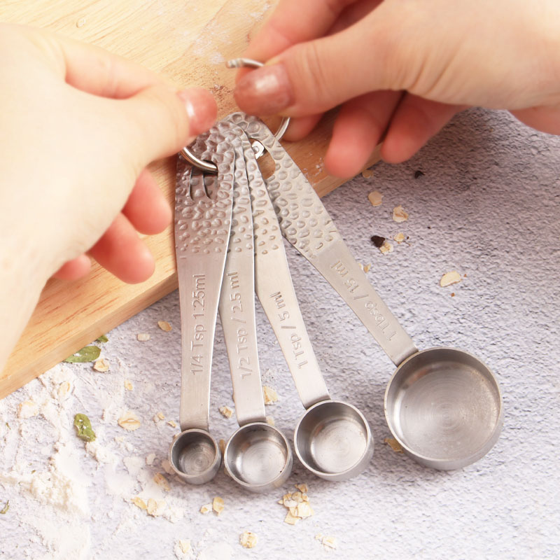 8-Piece Stainless Steel Measuring Cups and Spoons Set