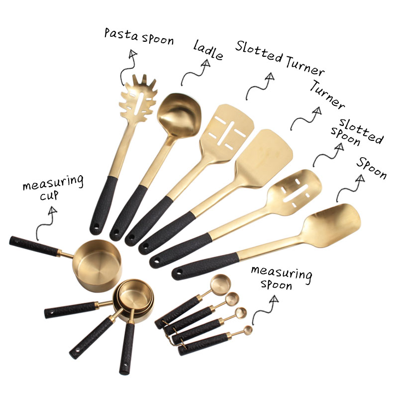 Rose Gold Stainless Steel Kitchen Utensil Set