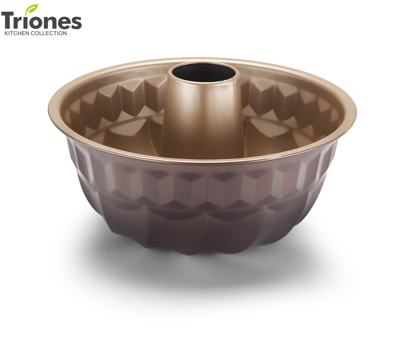 24-Cup Golden and Brown Bundform Pan