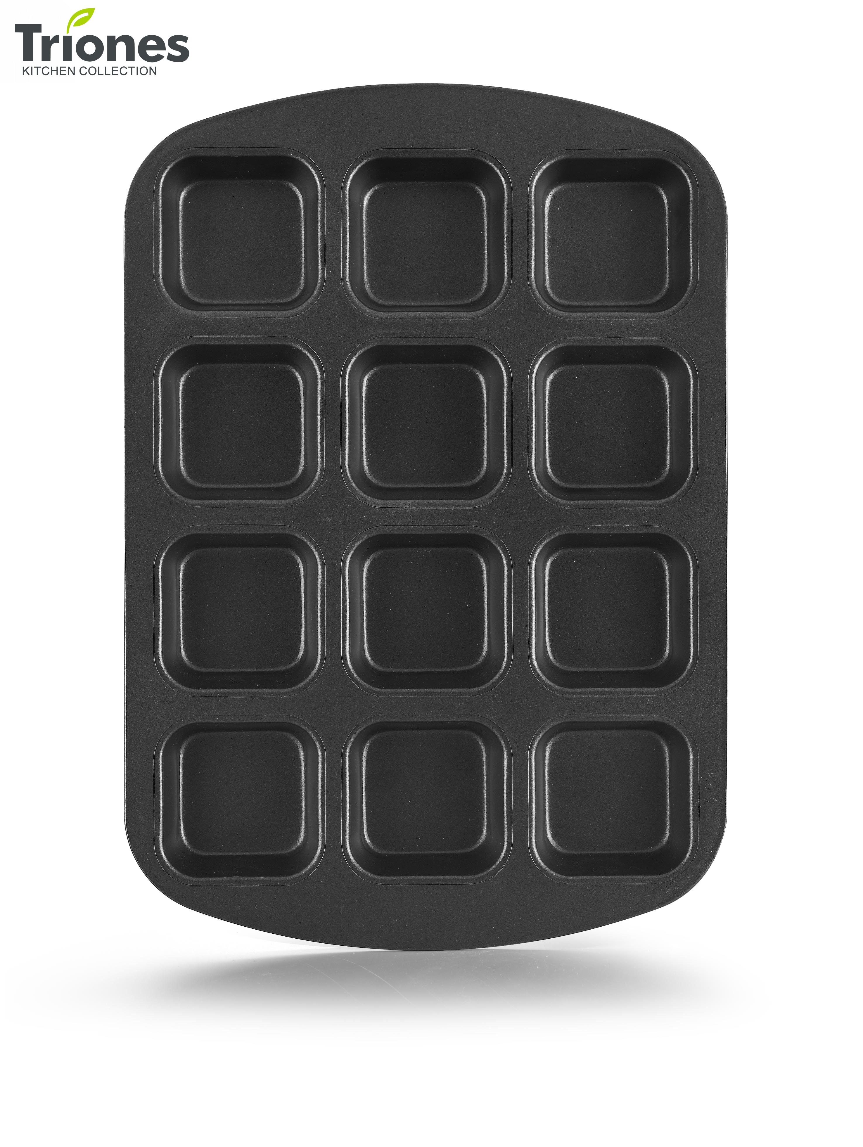 Nonstick Square Mould 12 Cup Muffin Pan