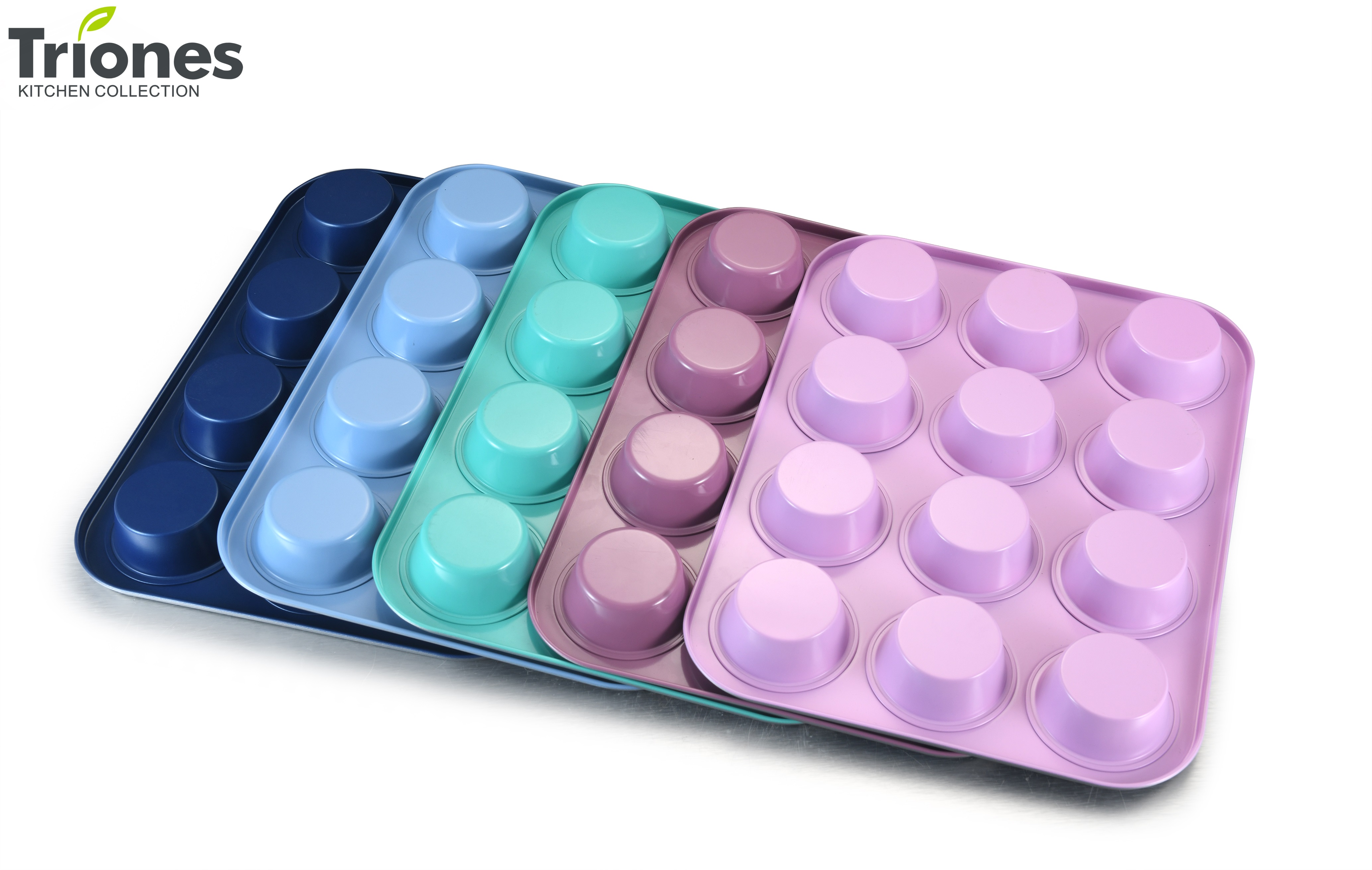 2-Piece Colorful Muffin Pan Set