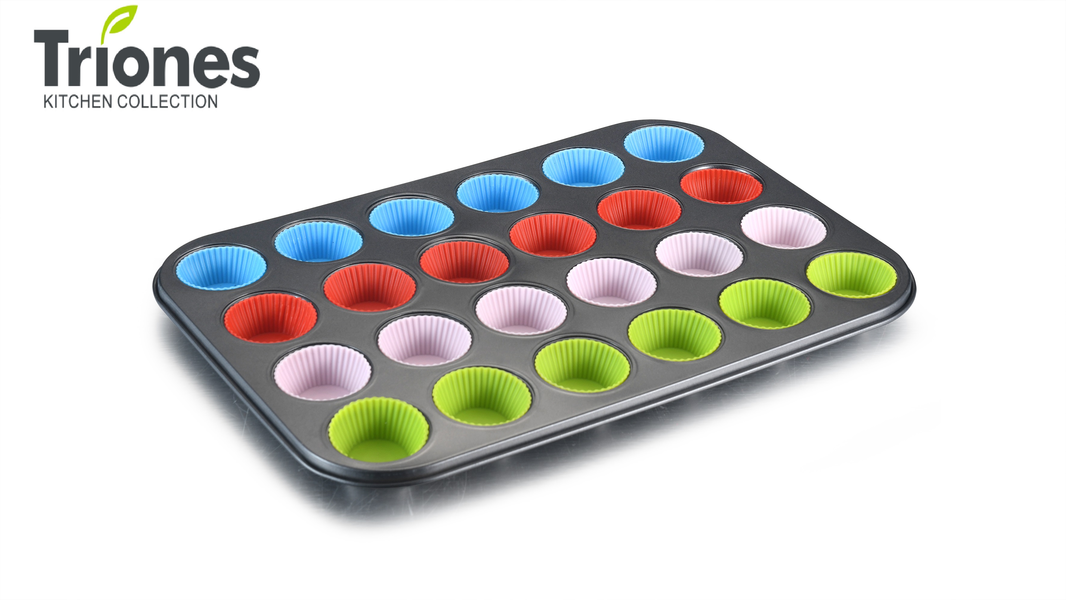 Mini Cake Pan with 24 Silicone Cups