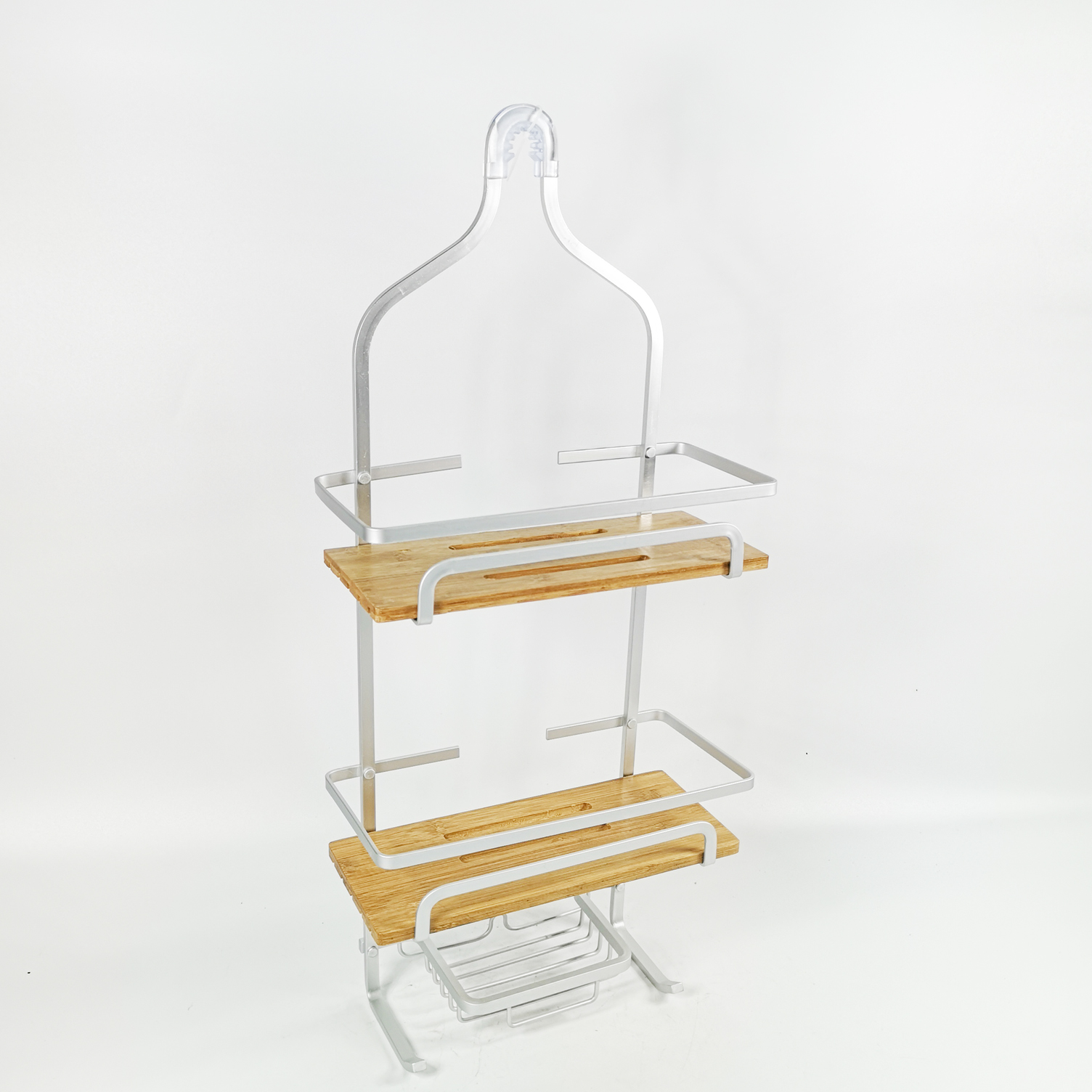 2-Tier Aluminum Shower Caddy with Suction Cup