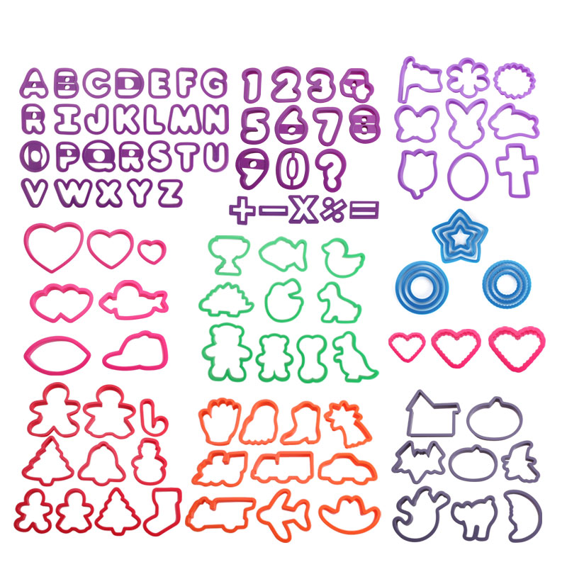 108 Piece Alphabet Numbers Holiday Cookie Cutters Set