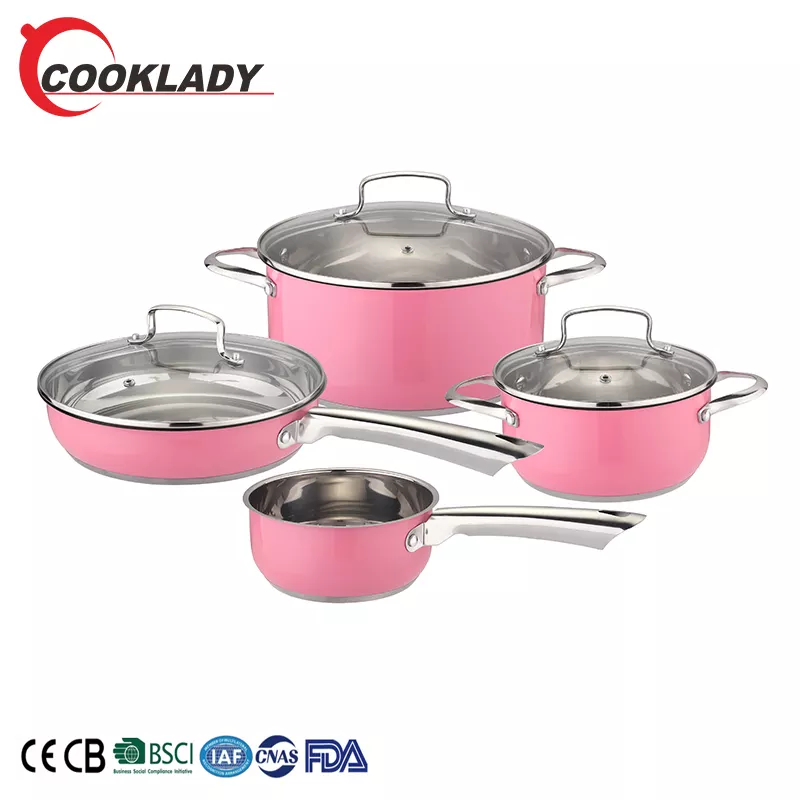 7-Piece Aluminum Cookware Set with Glass Lids