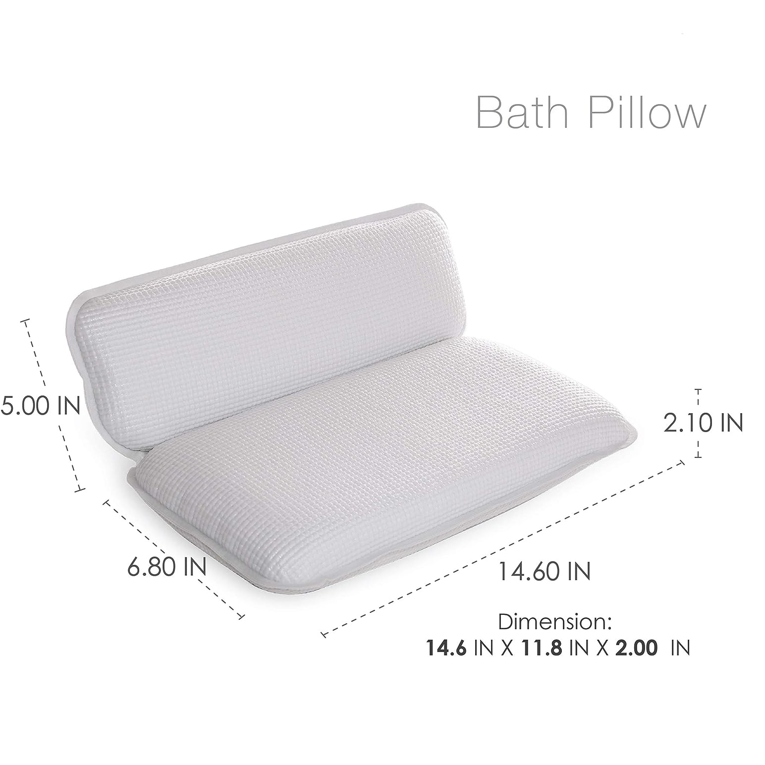 2-Panel Soft Cushioned Bathtub Pillow