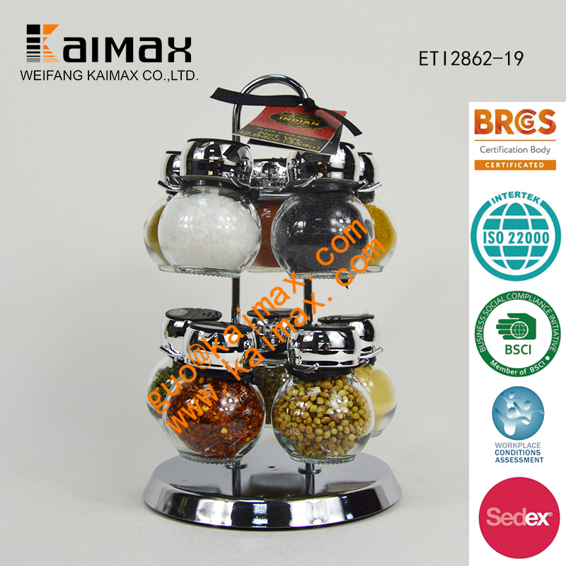 Kaimax 10-Piece Revolving Spice Rack