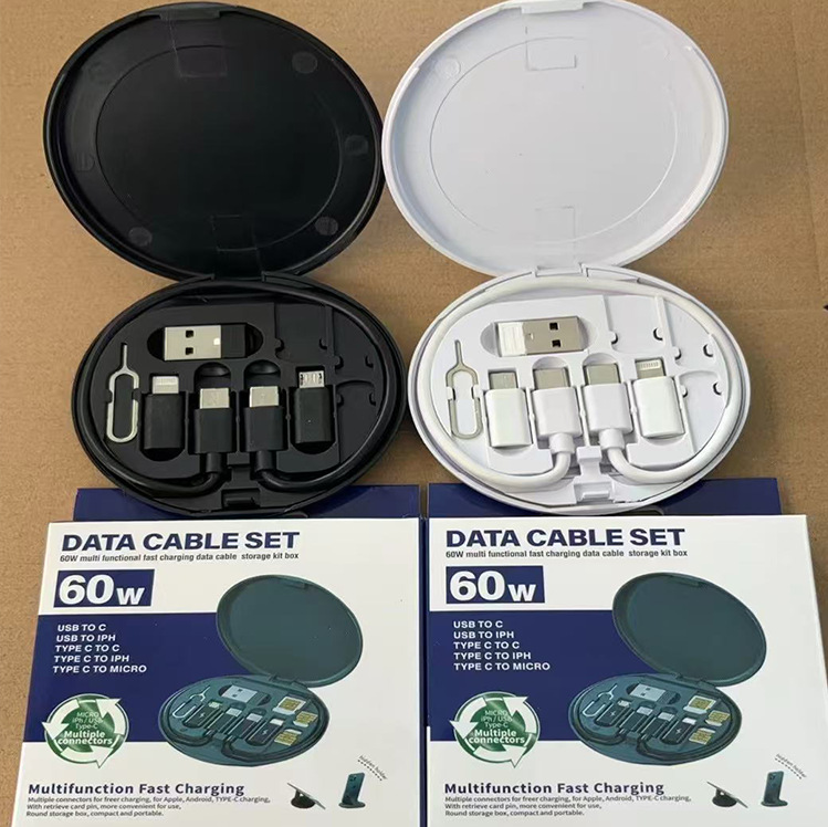 Data Cable Storage Box with SIM Card Slots