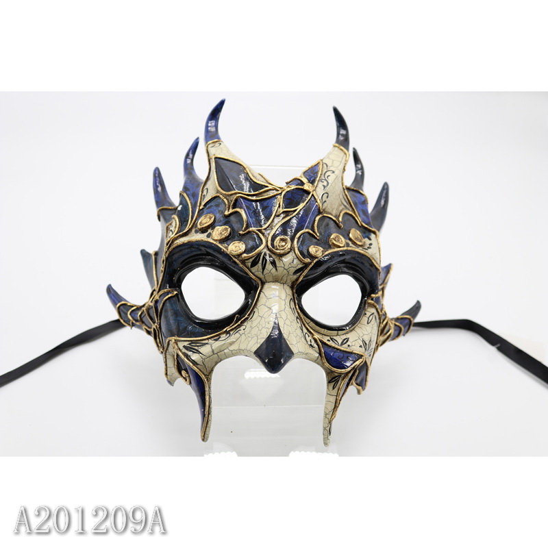 Venetian Style Halloween Devil Mask with Horns