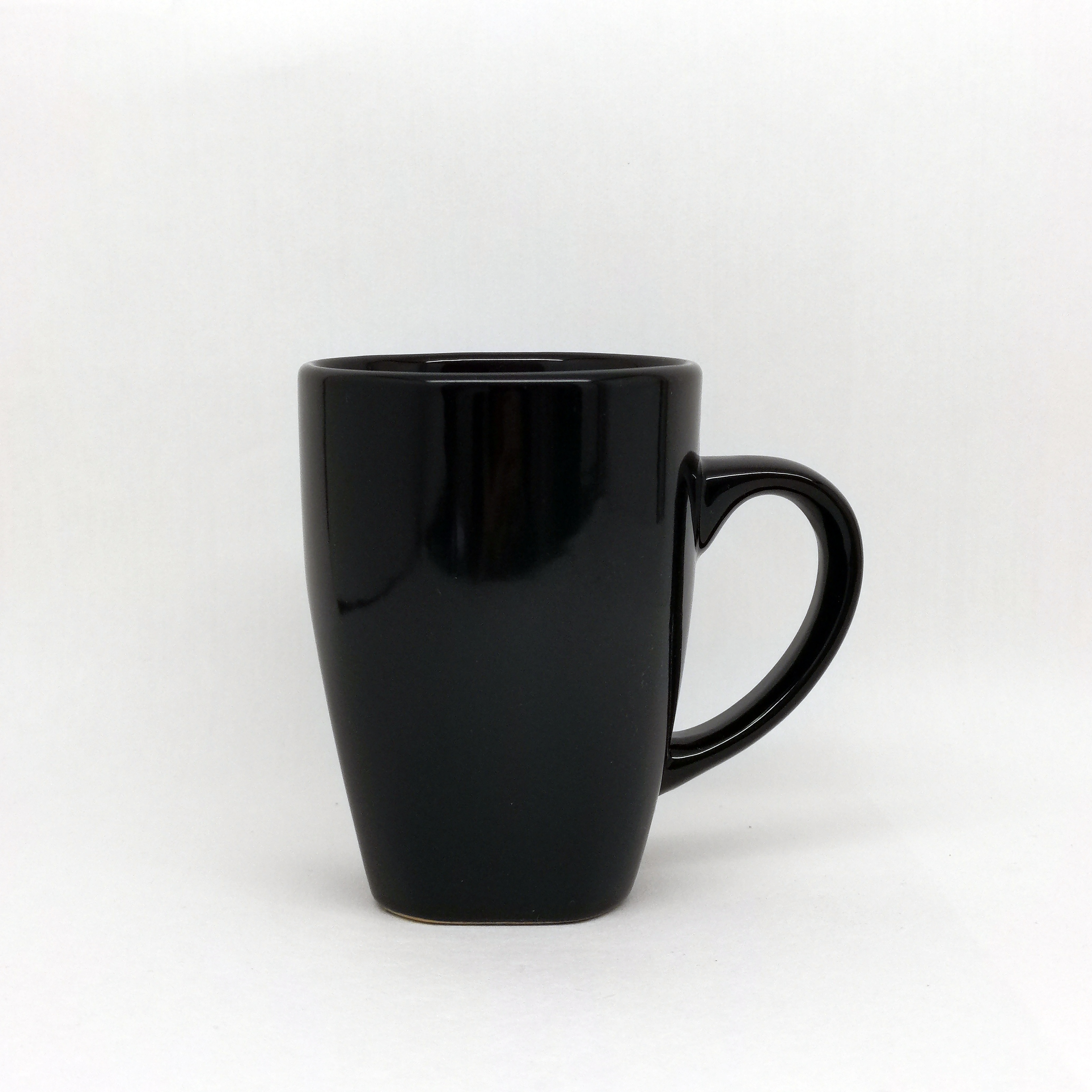 Black Glazed Stoneware Coupe Dinner Set