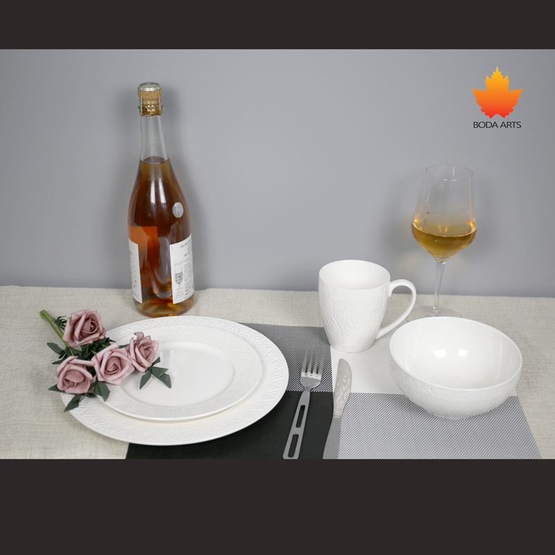 New Bone Embossed Dinner Set