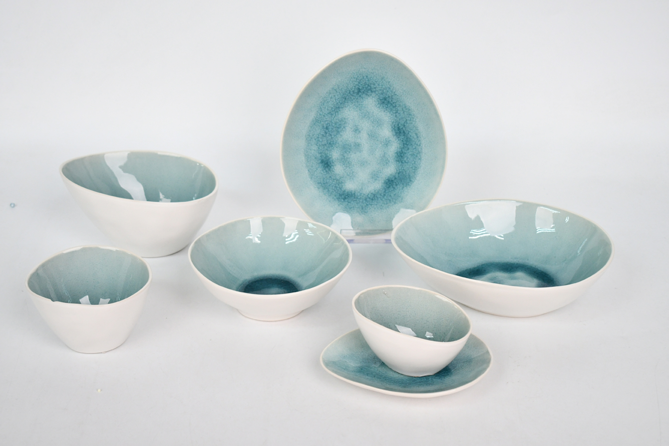 Stoneware Dinner Set with Plates, Bowls, Mugs