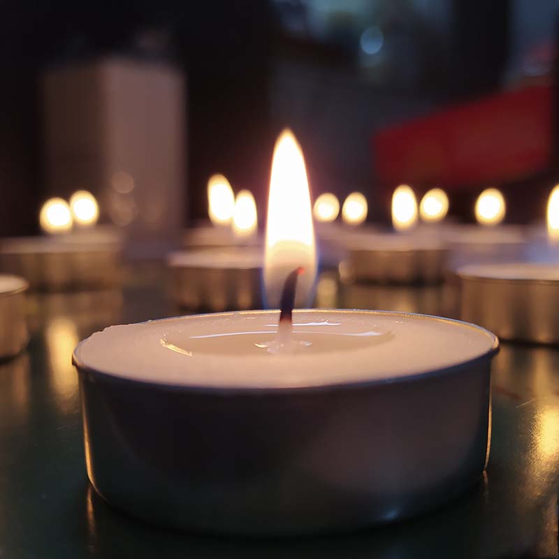 Pressed White Tealight Votive Candle for Weddings