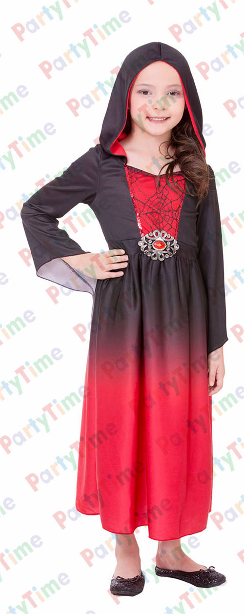 Gothic Lady Hooded Witch Costume Dress