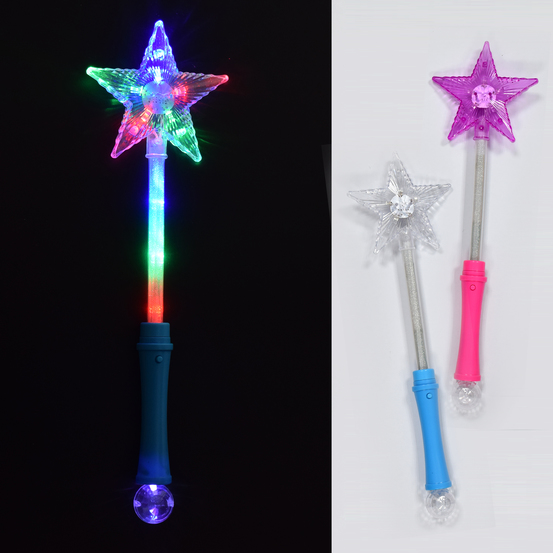 16 inch LED Star Wand with Disco Ball